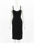 Scanlan Theodore Crepe Knit Bustier Midi Dress Size Medium