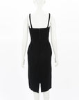 Scanlan Theodore Crepe Knit Bustier Midi Dress Size Medium