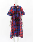 Sacai Cotton/Silk Plaid Midi Dress Size 3