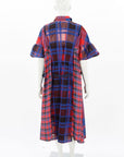 Sacai Cotton/Silk Plaid Midi Dress Size 3