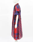 Sacai Cotton/Silk Plaid Midi Dress Size 3