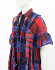 Sacai Cotton/Silk Plaid Midi Dress Size 3