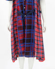 Sacai Cotton/Silk Plaid Midi Dress Size 3