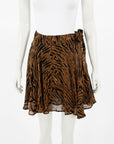 Ganni Tiger Striped Mini Skirt Size 34 | AU 6