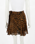 Ganni Tiger Striped Mini Skirt Size 34 | AU 6