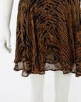 Ganni Tiger Striped Mini Skirt Size 34 | AU 6