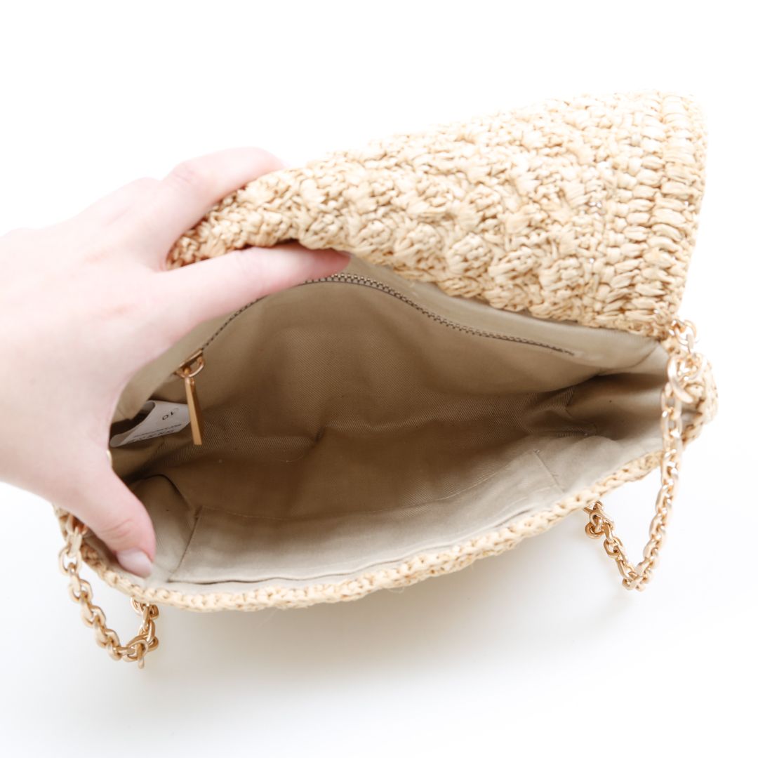 Vanessa Bruno Raffia Moon Bag Size Small