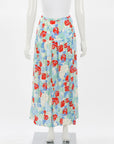 Rixo London 'Nancy' Pleated Floral Skirt Size M