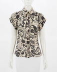 Zimmermann 'Matchmaker' Printed Linen/Silk Shirt Size 0