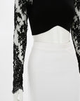 I.D. Sarrieri Lace Sleeve Crop Top Size S