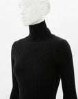 Anine Bing Ribbed Turtleneck Top Size XS