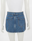 Area Crystal Embellished Denim Mini Skirt Size 26