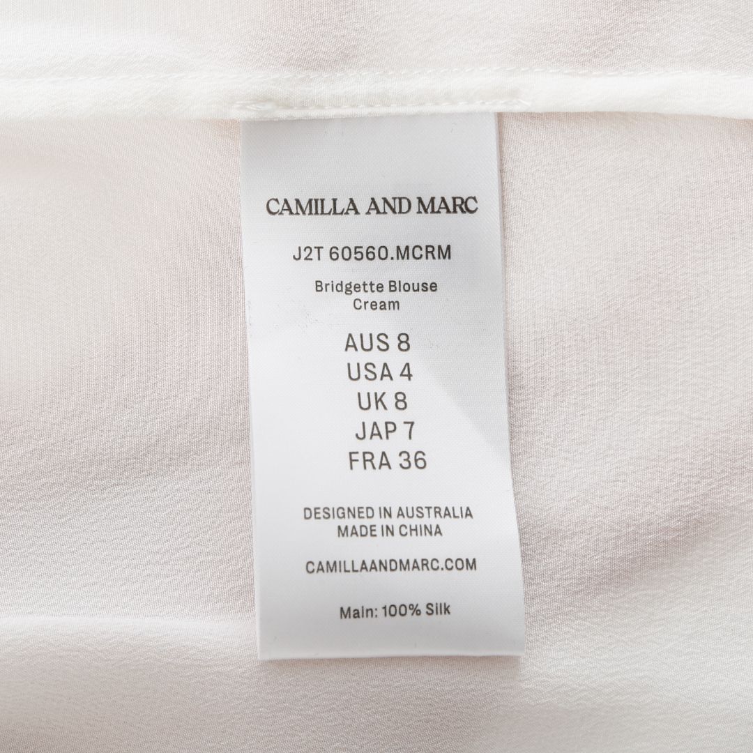 Camilla and Marc &#39;Bridgette&#39; Silk Blouse Size 8