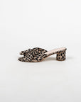 Loeffler Randall Emilia Leopard Pleated Bow Sandal Size 8B