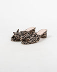 Loeffler Randall Emilia Leopard Pleated Bow Sandal Size 8B