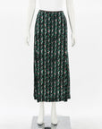 Marni Printed Pleated Silk Skirt Size IT 42 | AU 10