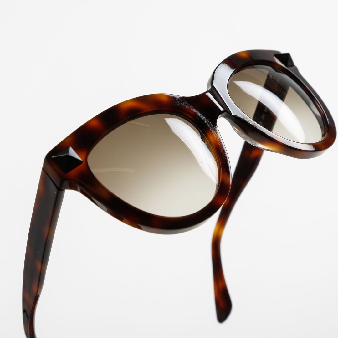 Valentino Tortoiseshell Rockstud Glasses