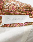 Zimmermann 'Brighton' Paisley Linen Skirt Size 2