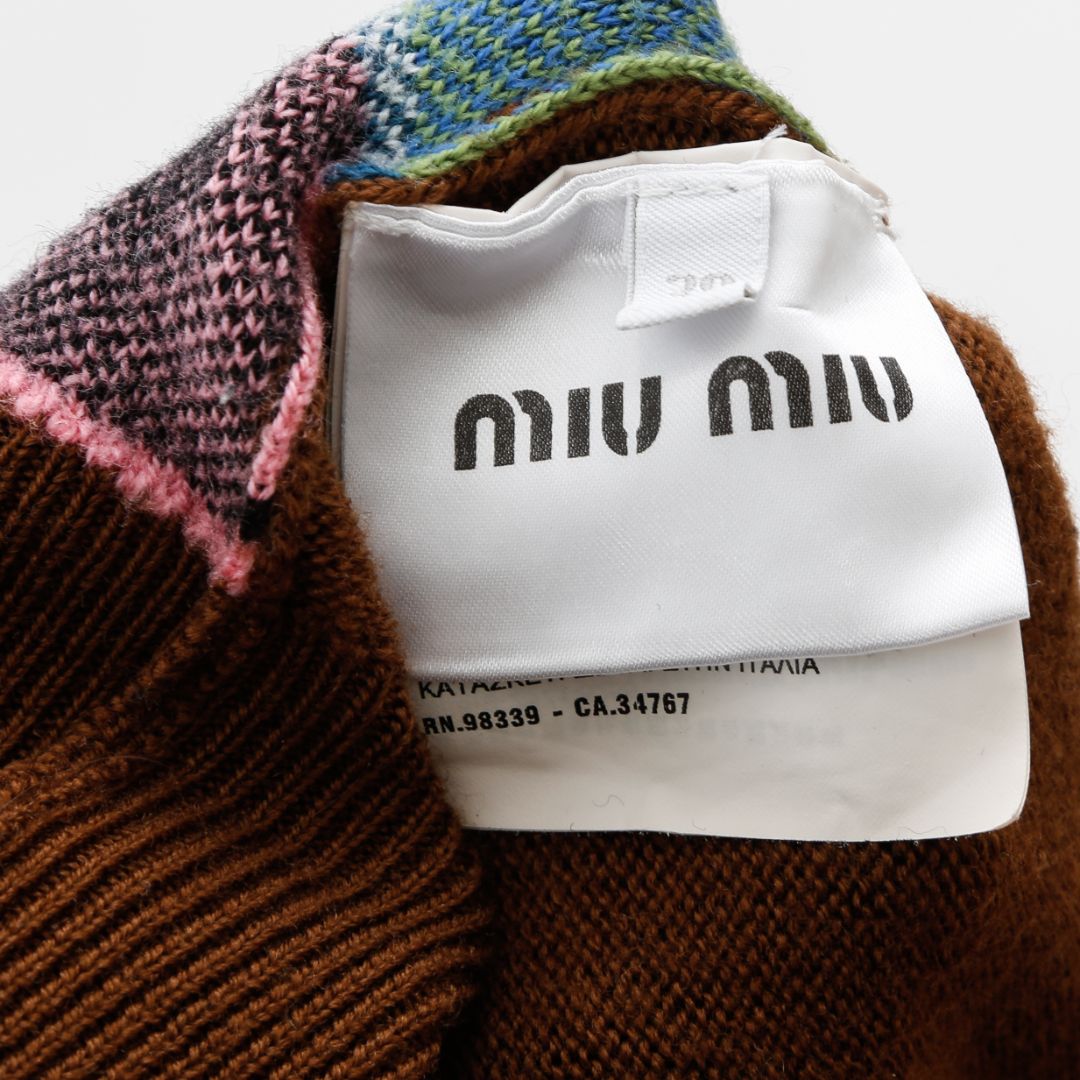 Miu Miu Wool Printed Sweater Size IT 38 | AU 6