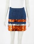 Miu Miu Denim Sequin Mini Skirt Size 38 | AU 6