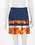 Miu Miu Denim Sequin Mini Skirt Size 38 | AU 6