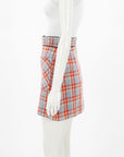 Miu Miu Wool Blend Plaid Mini Skirt Size 38 | AU 6