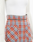 Miu Miu Wool Blend Plaid Mini Skirt Size 38 | AU 6