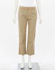 Burberry Cotton Twill Orange Trim Pant Size AU 6