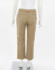 Burberry Cotton Twill Orange Trim Pant Size AU 6