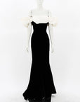 Rachel Gilbert 'Virgo' Stretch Velvet Gown Size 0 | AU 6