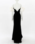 Rachel Gilbert 'Virgo' Stretch Velvet Gown Size 0 | AU 6