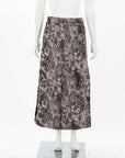 Ganni Lotus Rippled Jacquard Long Slit Skirt Size 34 | AU 6