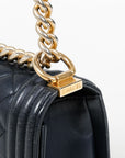 Chanel Leather Boy Bag Size Old Medium