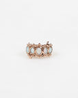 Millie Savage Rose Gold and Opal Ring Size US 8