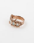 Millie Savage Rose Gold and Opal Ring Size US 8