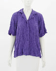 Issey Miyake Me Crinkle Short Sleeve Shirt Size O/S