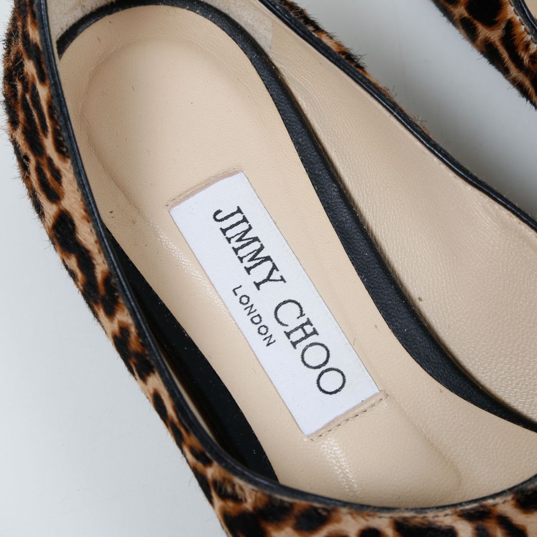 Jimmy Choo Pony Hair Print Ballet Flats Size 36