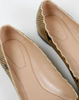 Chloe 'Lauren' Embossed Snakeskin Ballet Flats Size 36