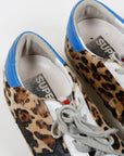 Golden Goose Pony Hair Leopard Print Sneakers Size 38