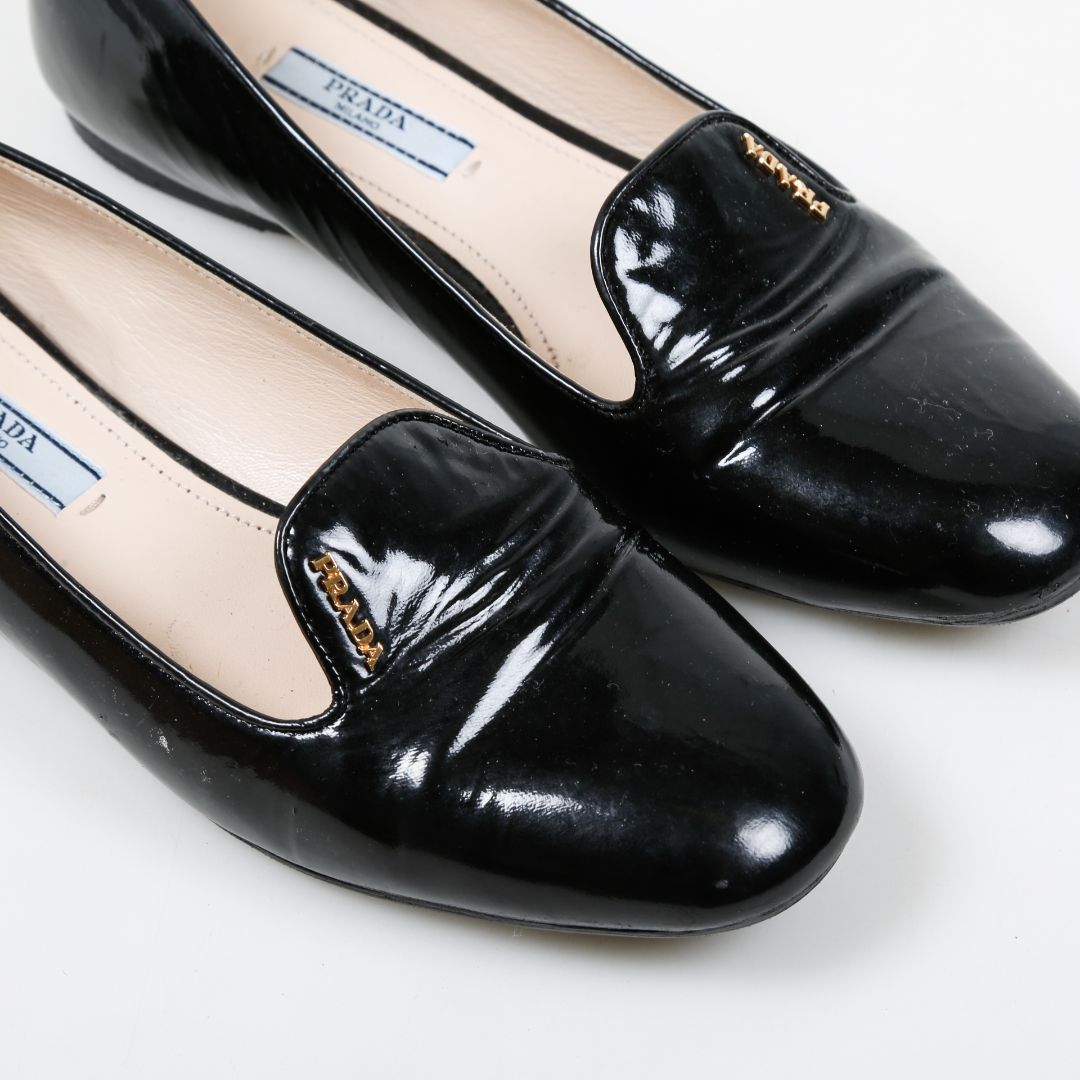 Prada Patent Leather Loafers Size 37.5