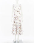 Zimmermann 'Corsage' Orchid Print Midi Dress Size 1