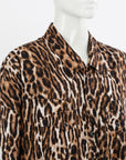 R13 Leopard Print Oversized Cowboy Shirt Size XS