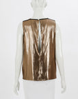 Gucci Metallic Silk Sleeveless Top Size IT 40 | AU 8