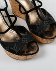 Louis Vuitton Monogram Wedge Sole Sandals Size 39.5