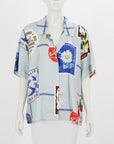 Oroton Picnic Print Camp Shirt Size 16