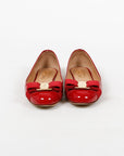 Salvatore Ferragamo Patent Varina Bow Ballet Flats Size 4.5