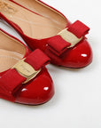 Salvatore Ferragamo Patent Varina Bow Ballet Flats Size 4.5