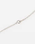 Tiffany & Co Sterling Silver and Rubedo Double Chain Heart Tag Necklace