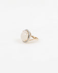 Esola 9ct Gold Moonstone and Diamond Ring Size US 6.75