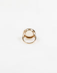 Esola 9ct Gold Moonstone and Diamond Ring Size US 6.75